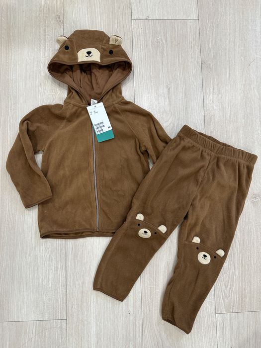 Флисовый костюм мишка H&M 18-24 1,5-2 92-98 новый