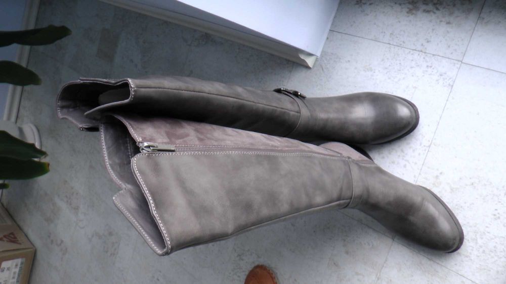 kozaki Jenny Fairy Kozaki WS17009-1 Szary, rozm 38, niski obcas