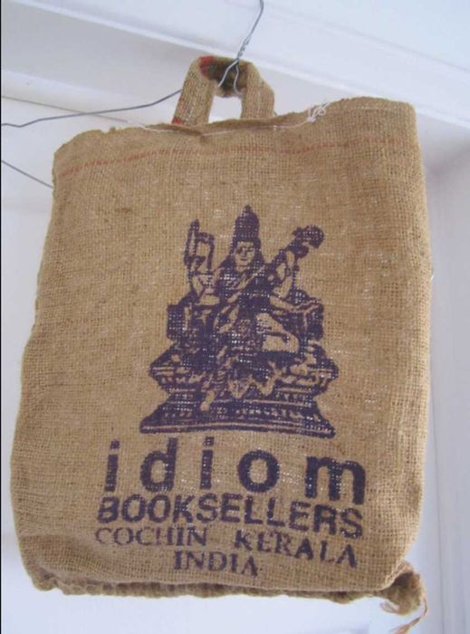 Saco Juta 2003 alças india idiom Booksellers Cochin Kerala artesanal