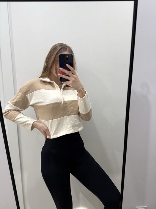 Bluzka biało beżowa primark