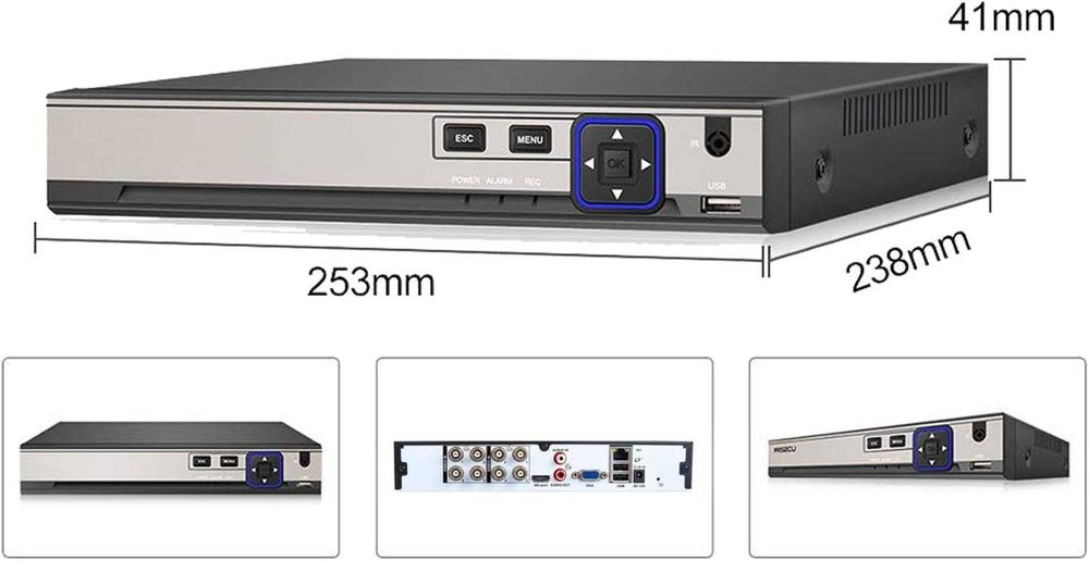 8 kanałowy rejestrator Xenocam 5M-N/1080N Full HD + dysk WD PURPLE 1TB