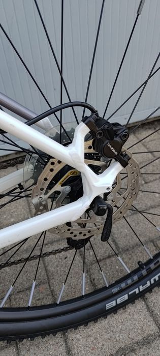 Rower MTB Cannondale Trail 7 koła 29 rama L biała perła 2x9 hydraulika śliczny JAK NOWY