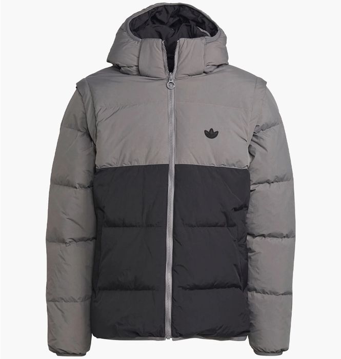 Пуховик Adidas Rifta Grey/Black HL6787 (L)Оригінал/куртка адідас