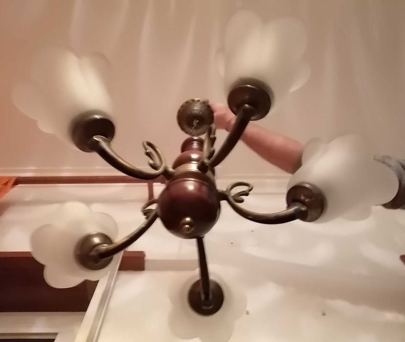 Candeeiro antigo 5 lâmpadas