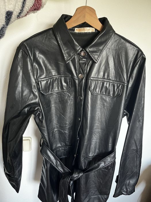 Casaco de couro elegante
