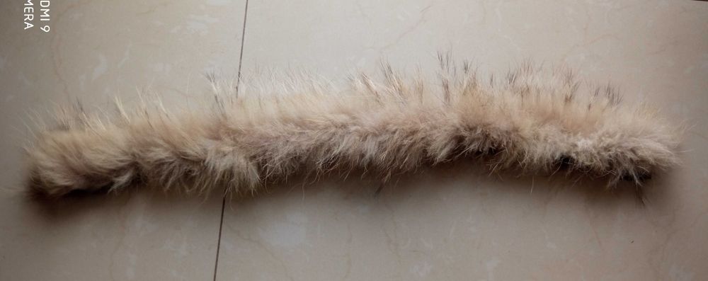 Obszycie kaptura 100%  lis naturalny jenot 68cm beżowy