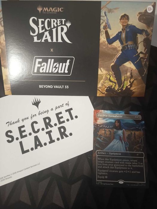 MTG Pre-War Formalwear Secret Lair Fallout Beyond Vault 33