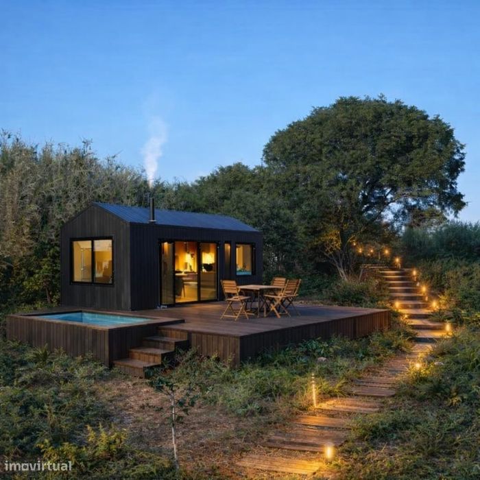 Terreno Rustico com Tiny House vista Serra e Mar