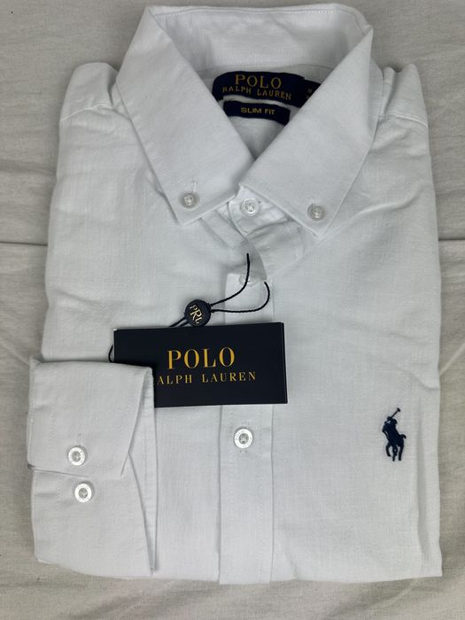 Koszula męska koszule ralph lauren  len kolory biała premium
