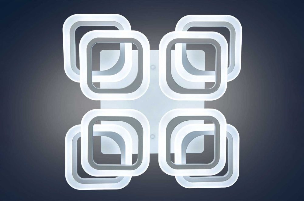 Led060/4+4S 80Вт без підсвітки 80Вт люстра смарт світильник з пультом