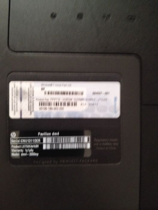 Portátil HP pavillion dm4 impecável só funciona com o carregador