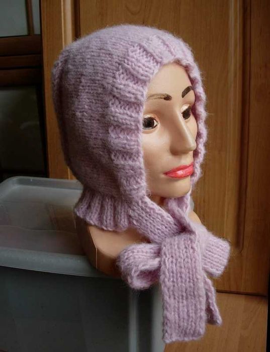 różowa czapka bonetka alpaka jedwab