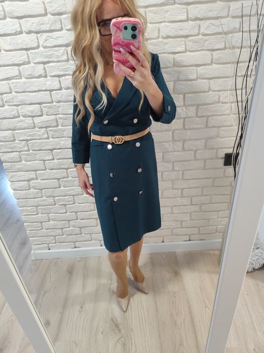 Zielona sukienka marynarkowa DEFacto rozmiar M