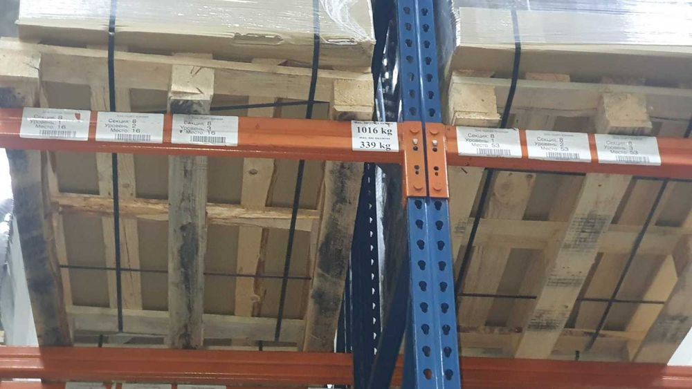 б/у Стелажі зі складу в наявності, Палетні  та поличкові стелажі