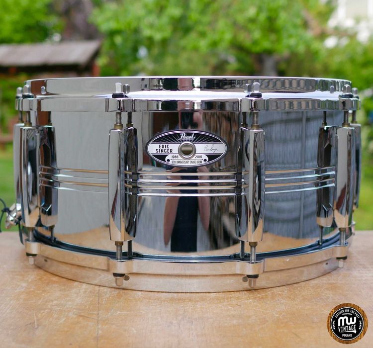 ‼️ Werbel Pearl Eric Singer Signature 30th Anniversary 14″ x 6,5″ ‼️