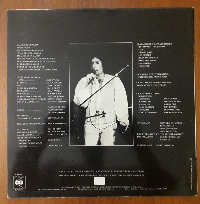 Bob Dylan disco de vinil "Street Legal"