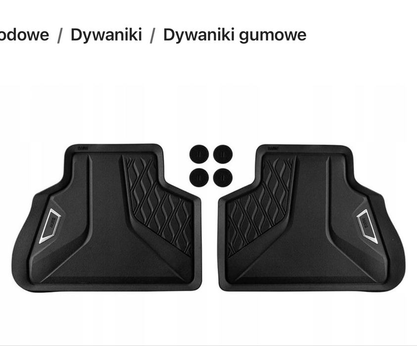 BMW X6 originalne gumowe dywaniki tylne