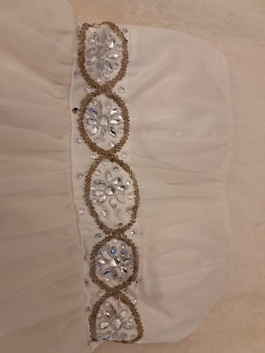 Biała tiulowa sukienka L