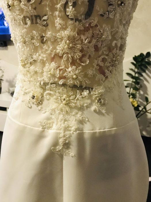 Suknia ślubna dwuczęściowa jesienno-zimowa