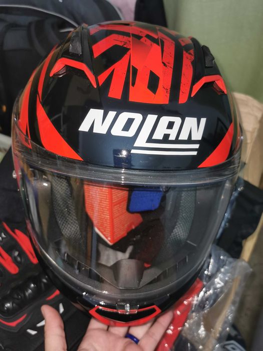 Capacete mota Nolan N87 + luvas