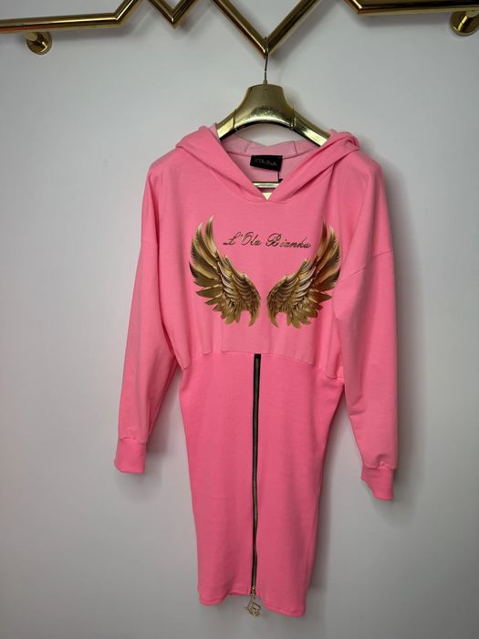 Sukienka Lola Bianka tunika dresowa różowa