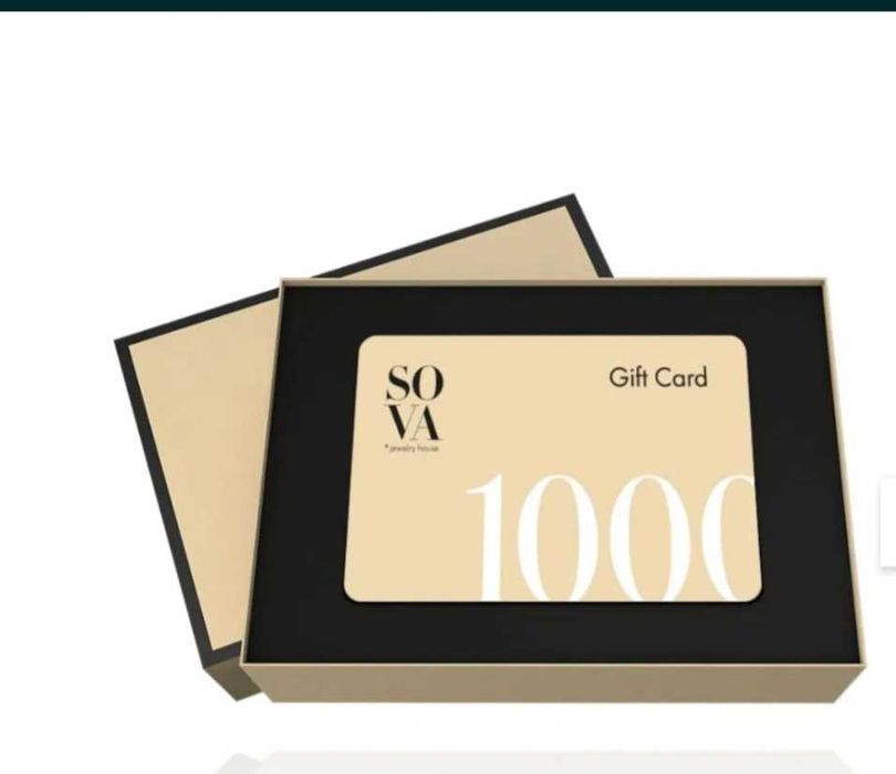 Сертифікат ювелірного дому "SOVA" номінал 2000