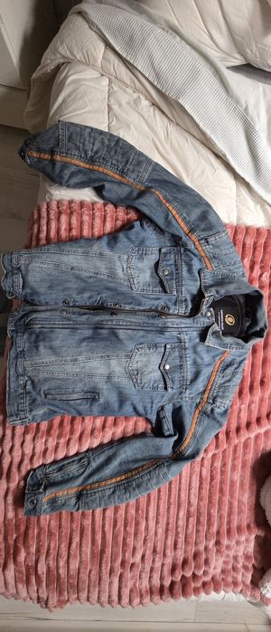 Casaco de mota em ganga