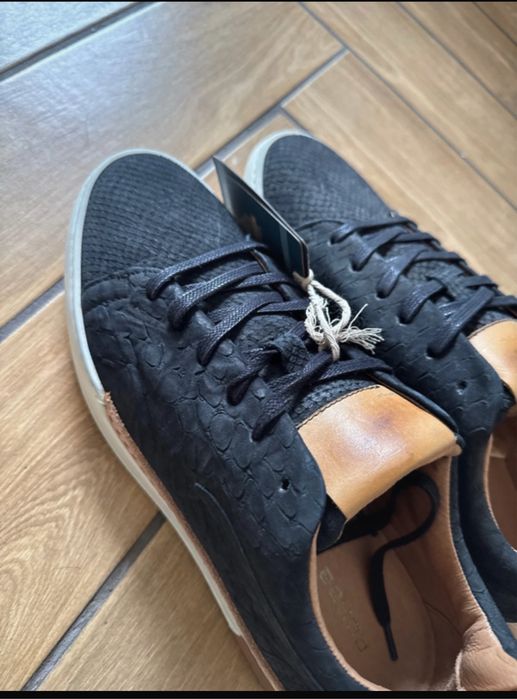 Buty skórzane czarne męskie