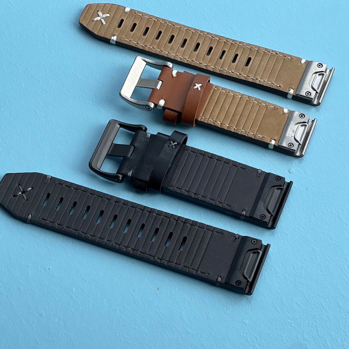 Шкірний ремінець на годинник Garmin Quick Fit 22/26mm браслет ремешок