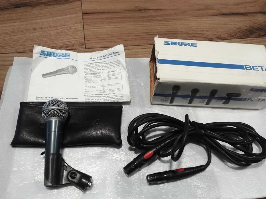 Mikrofon Beta 58A oryginalny z wyłącznikiem.