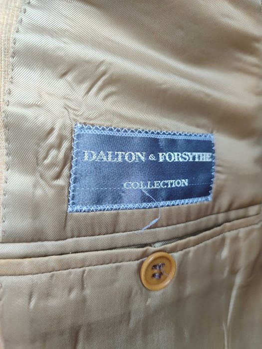 Мужской летний костюм, 100% лён, Италия, Dalton&Forsythe, оливковый.