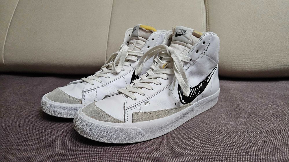 Кросівки Nike BLazer MID 77 Sketch "White/Black" 45.5 EUR 29.5см