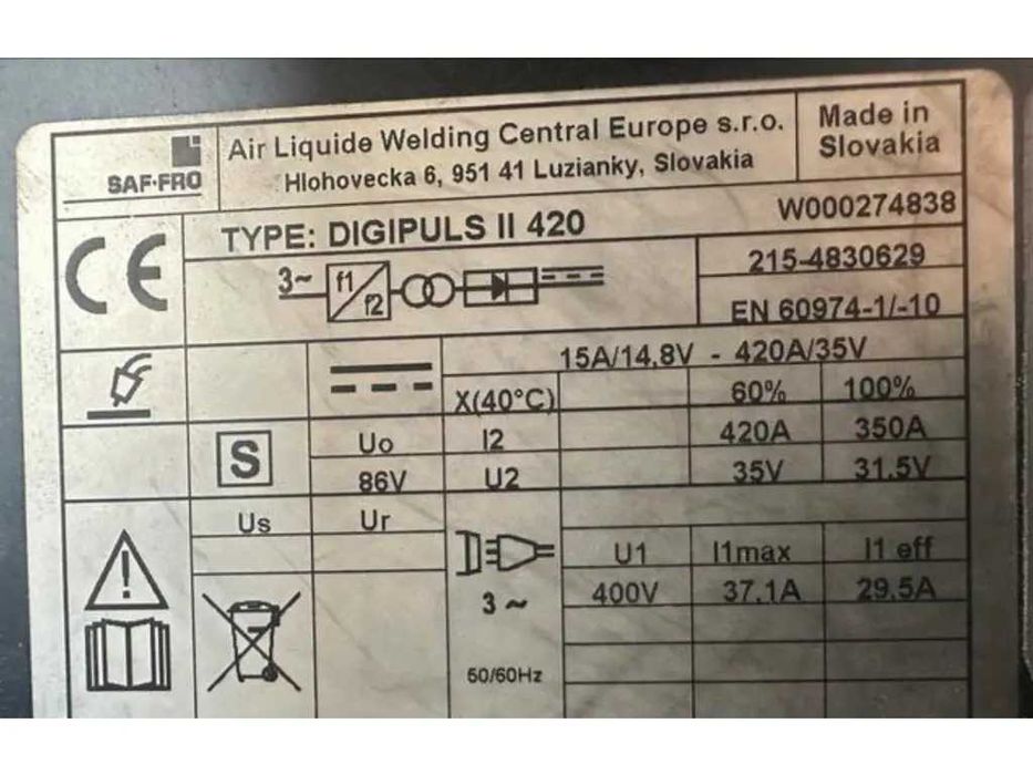 Spawarka SAF FRO (oerlicon optipuls)