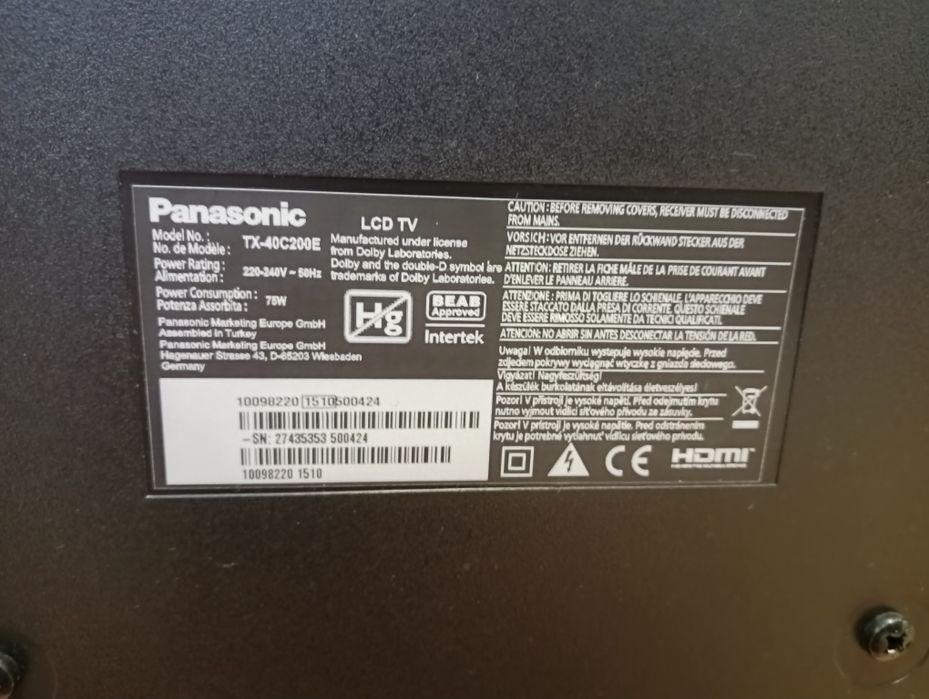 Tv Panasonic 40 cali