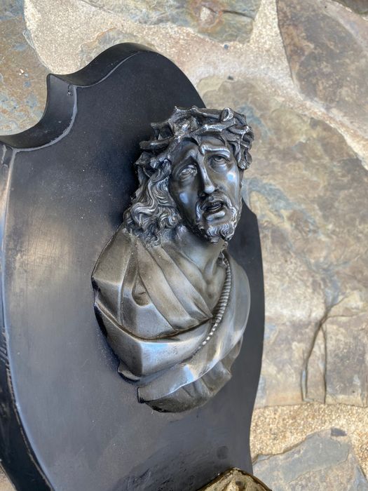 Fonte Igreja Água Benta Séc XIX Arte Sacra 34 cm Metal e prata