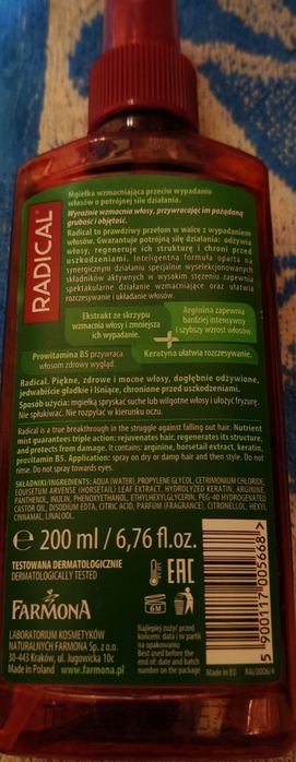 Radical Mgiełka wzmacniająca