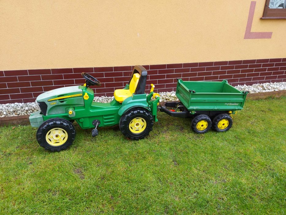 traktorek  Rolly Toys John Deere zabawka na pedały + przyczepa