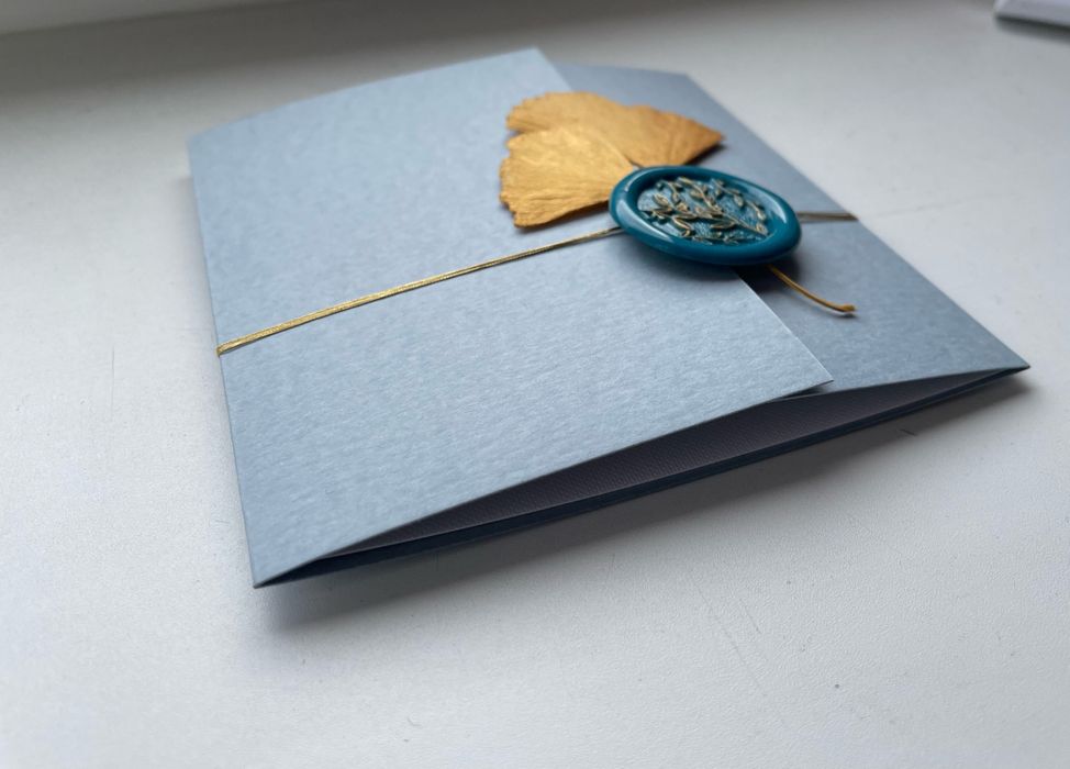 Kartka okolicznościowa zaproszenie ślubne personalizowana  złota basic