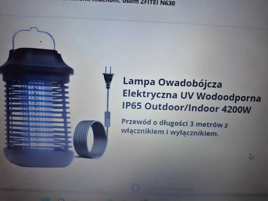 Lampa Owadobójcza Elektryczna UV Wodoodporna IP65 4200W