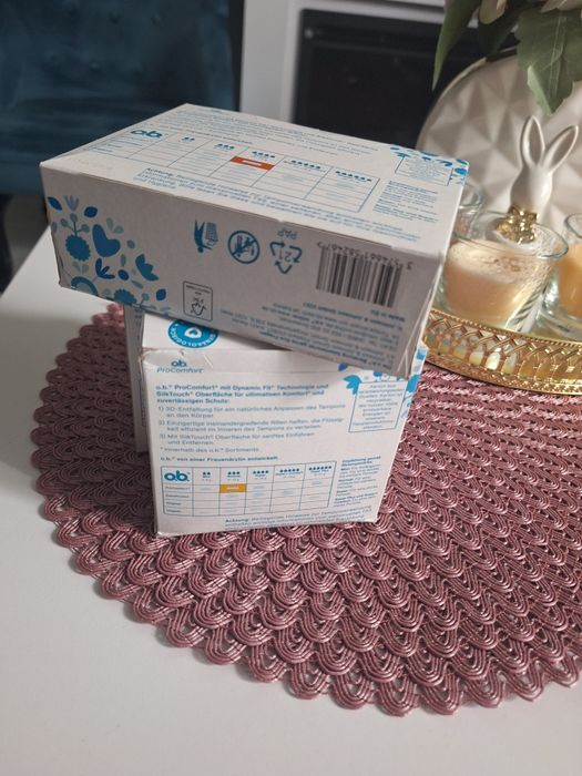 Trzy opakowanie tamponów OB