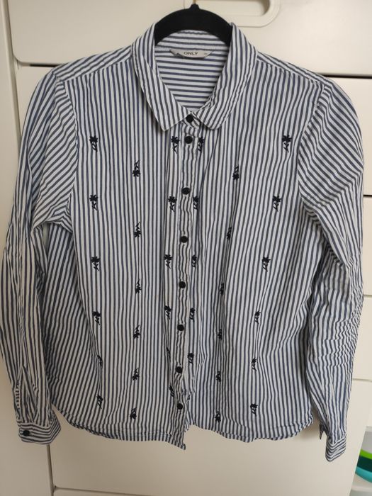 Koszula w pioniwe prążki pasy kwiaty Only