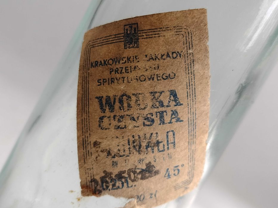 PRL- Stara Butelka Kolekcjonerska z Etykietą 0,25 l