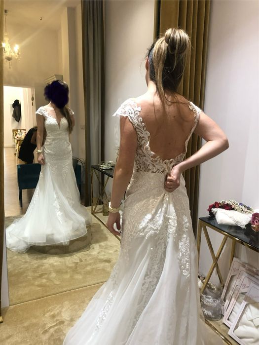 Suknia ślubna rybka Rosanna projektu Monica Loretti