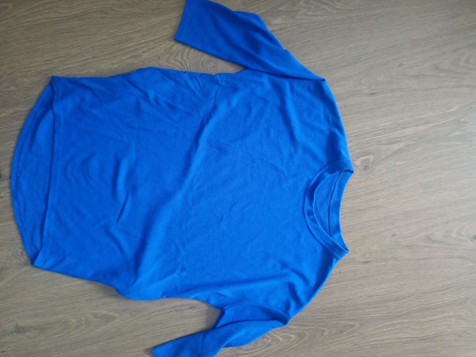 Bluza 44 XXL niebieska chabrowa bluzka sweterek