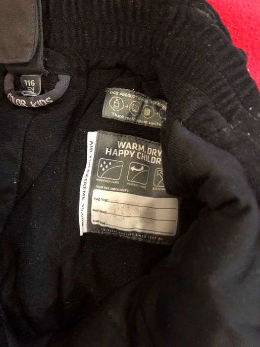 Spodnie narciarskie COLOR KIDS R.116cm (6L), zimowe, snowboard, szelki