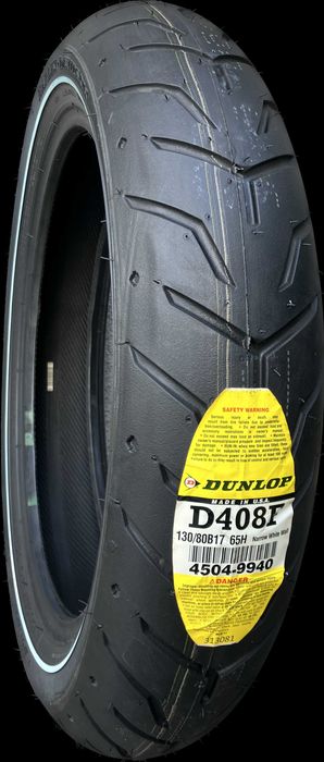 Dunlop D408F NW 130/80B17 65H TL HARLEY-DAVIDSON wąski biały pas