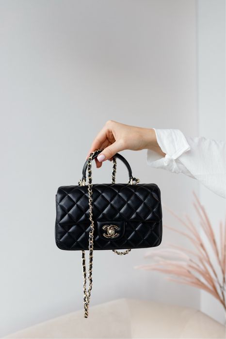 Сумка Chanel 20 з ручкою | чорна