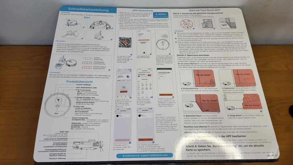 Robot sprzątający TIKOM L9000 CZARNY z funkcją mopowania