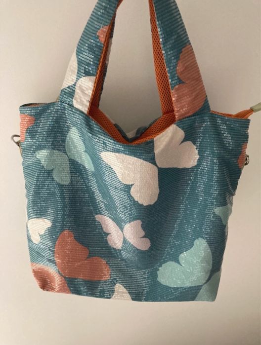 Torebka shopperka damska motyle