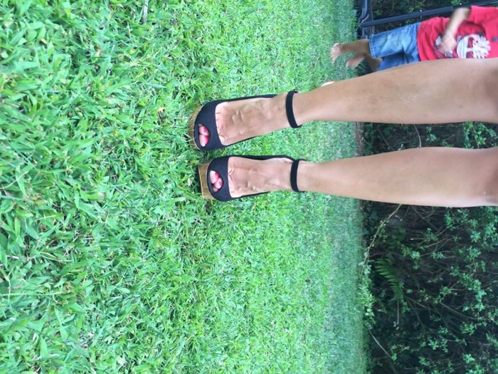 Sandálias altas Pretas - Stradivarius 37 / Sapato